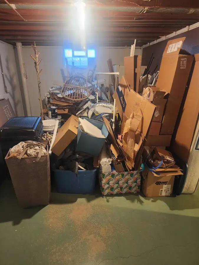 Roll-off dumpster container at job site for Concrete Dumpster Rental in Harvest